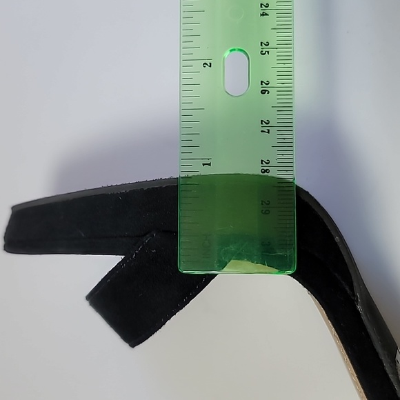 Fashion Nova high block heel platform 7.5 womens black brushed textile - Picture 9 of 11